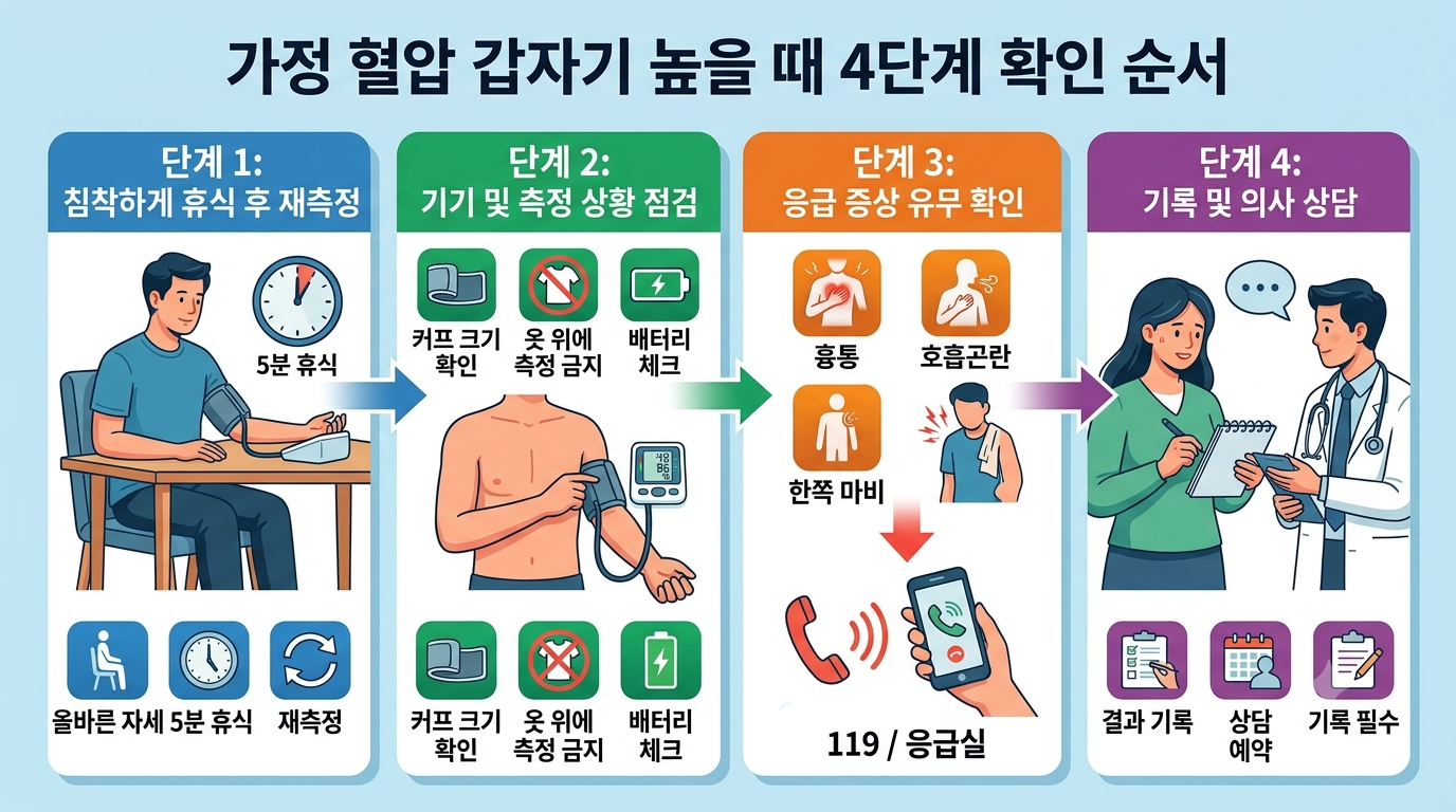 고혈압 관리 관련 위험 신호와 확인 순서과 결과 해석·재검사 상담 기준 관련 이미지