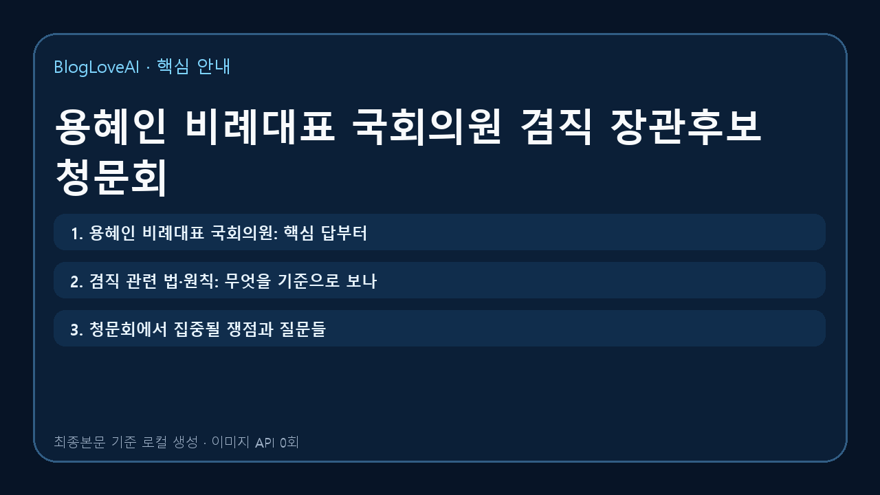 용혜인 비례대표 국회의원 겸직 장관후보 청문회